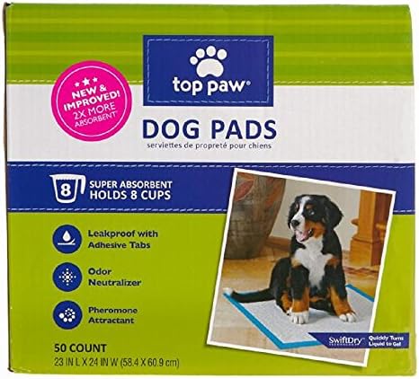 Top Paw Dog Pads | New & Improved! 2X More Absorbent (50 Count)