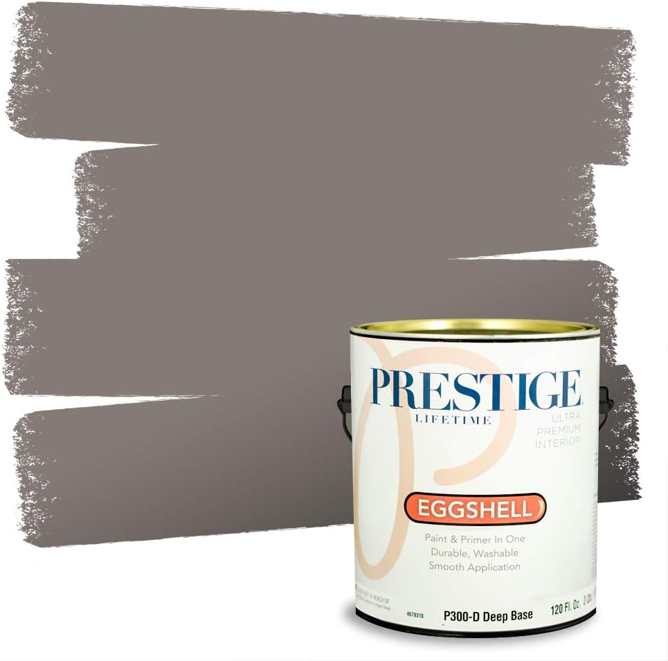 PRESTIGE Paints Exterior Paint and Primer In One, 1-Gallon, Satin, Comparable Match of Sherwin Williams* Socialite*