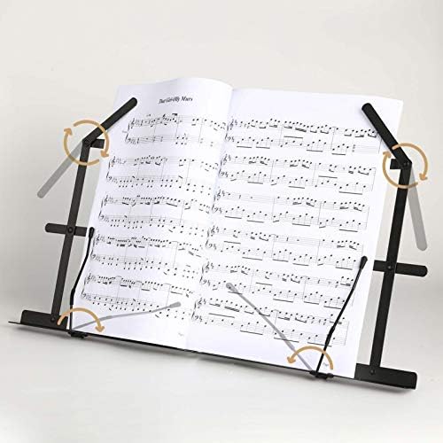 Eastar ESMF-3 Tabletop Music Stand for Sheet Music (Black)