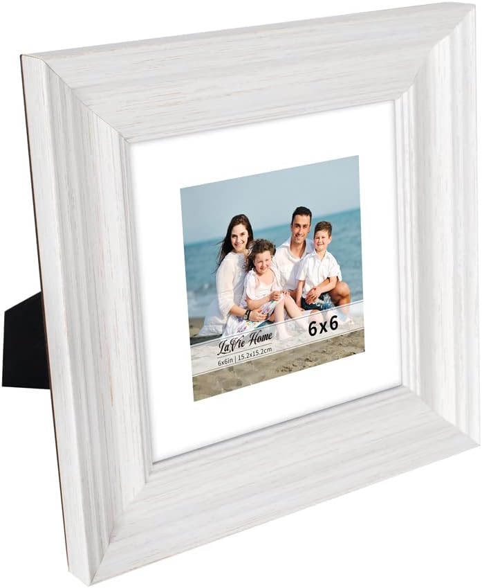 LaVie Home 8x8 Picture Frames (1 Pack, Gold) Square Photo Frame Set with High Definition Glass for Wall Mount & Table Top Display