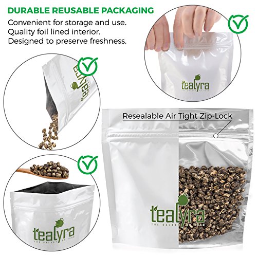 Tealyra - Imperial Jasmine Dragon Pearls - Loose Leaf Green Tea - Jasmine Green Tea with Pleasant Aroma and Tonic Effect - 113g (4-ounce)