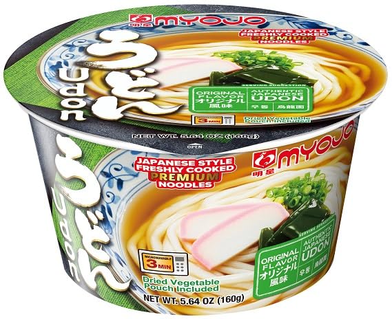 Myojo Bowl Flavored Udon Noodles, Original, 5.6 Ounce (Pack of 6)(Packaging May Vary)