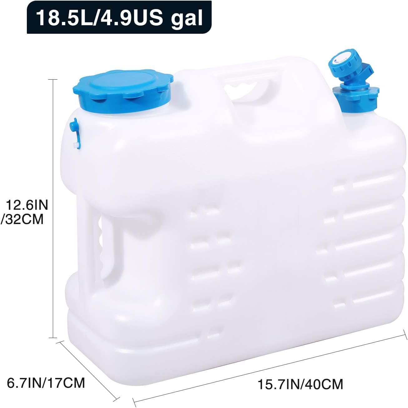 5 Gallon Water Container with Spigot, Portable Camping Water Jug