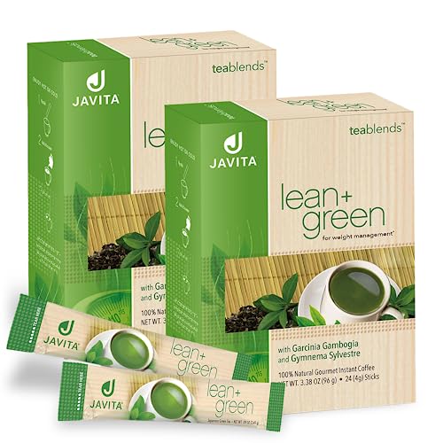 Lean + Green Japanese Matcha Green Tea Mix by Javita – Premium Instant Green Tea & Herbs – Daily Metabolism