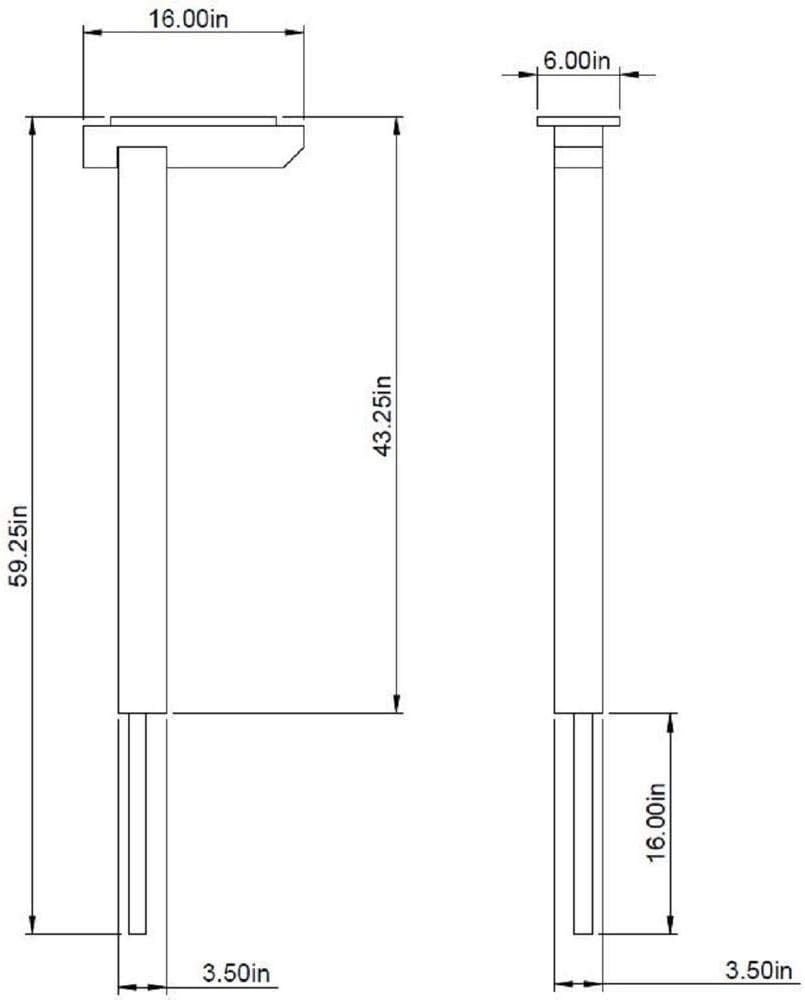 Gibraltar Mailboxes Cedar Drive-In Aromatic Cedar Wood, Mailbox Post, DPK00000