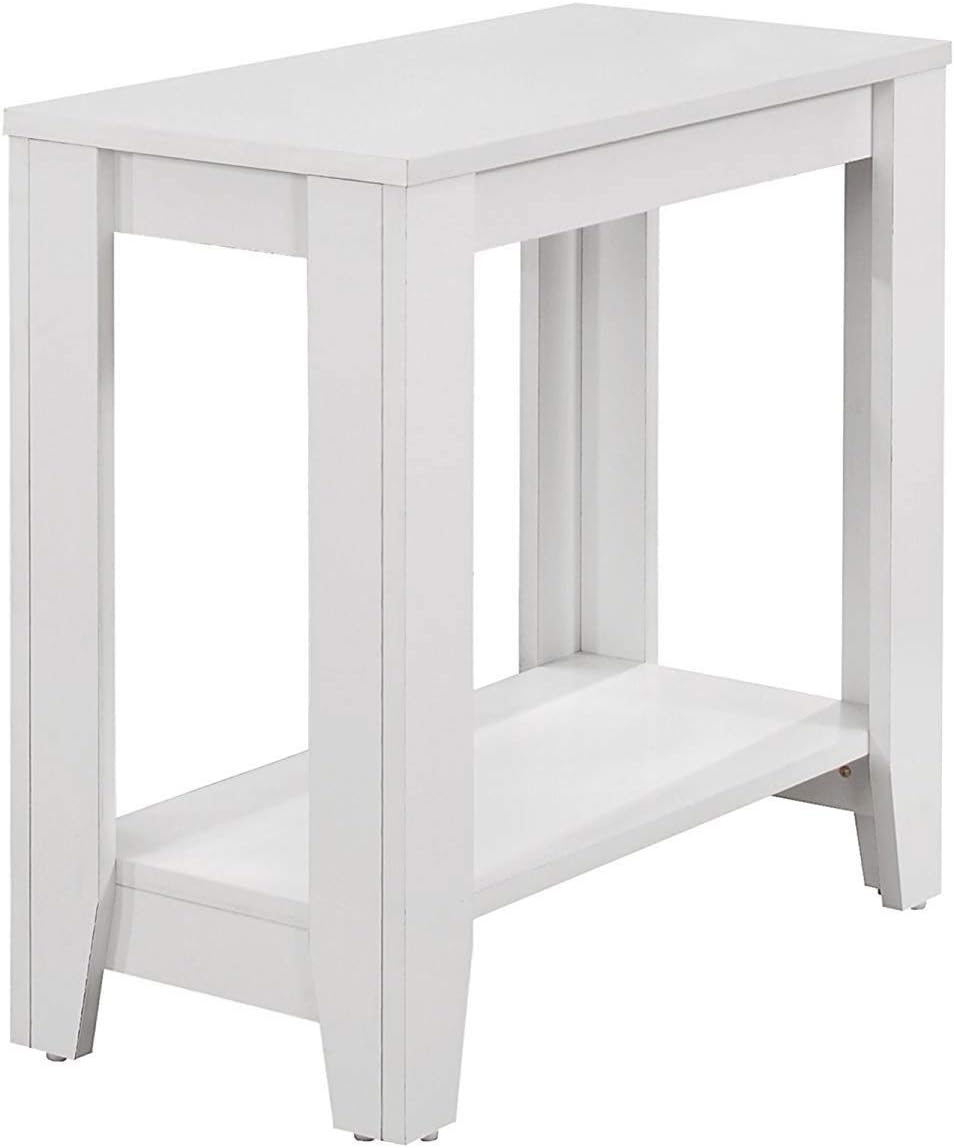 Monarch Specialties I Accent End Side-Lamp Table with Shelf, 24" x 12" x 22", Cappuccino