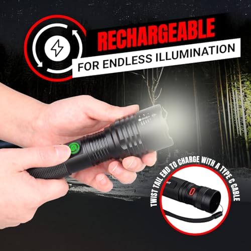 GearLight High-Powered LED Flashlight S1200 - Mid Size, Zoomable, Water Resistant, Handheld Light - High Lumen Camping, Outdoor, Emergency Flashlights - S1200-1 Pack, (Batteries Not Included)