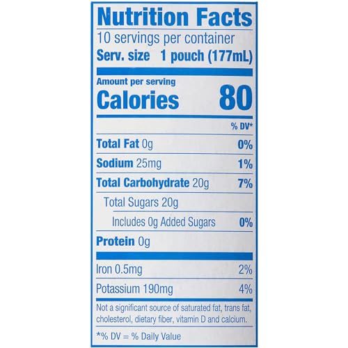Capri Sun Juice, 40 ct Casepack, 100% Apple Juice, 4 Boxes of 10 Pouches