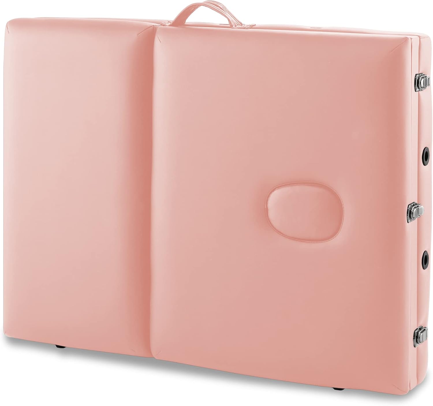 Saloniture Professional Portable Lightweight Tri-Fold Massage Table with Aluminum Legs - Includes Headrest, Face Cradle