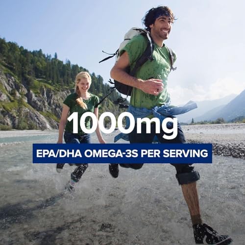 GNC Triple Strength Fish Oil Omega 3 Supplement, 1000mg EPA and DHA, Supports Heart, Brain, Skin, Eye and Joint Health, 60 Softgels