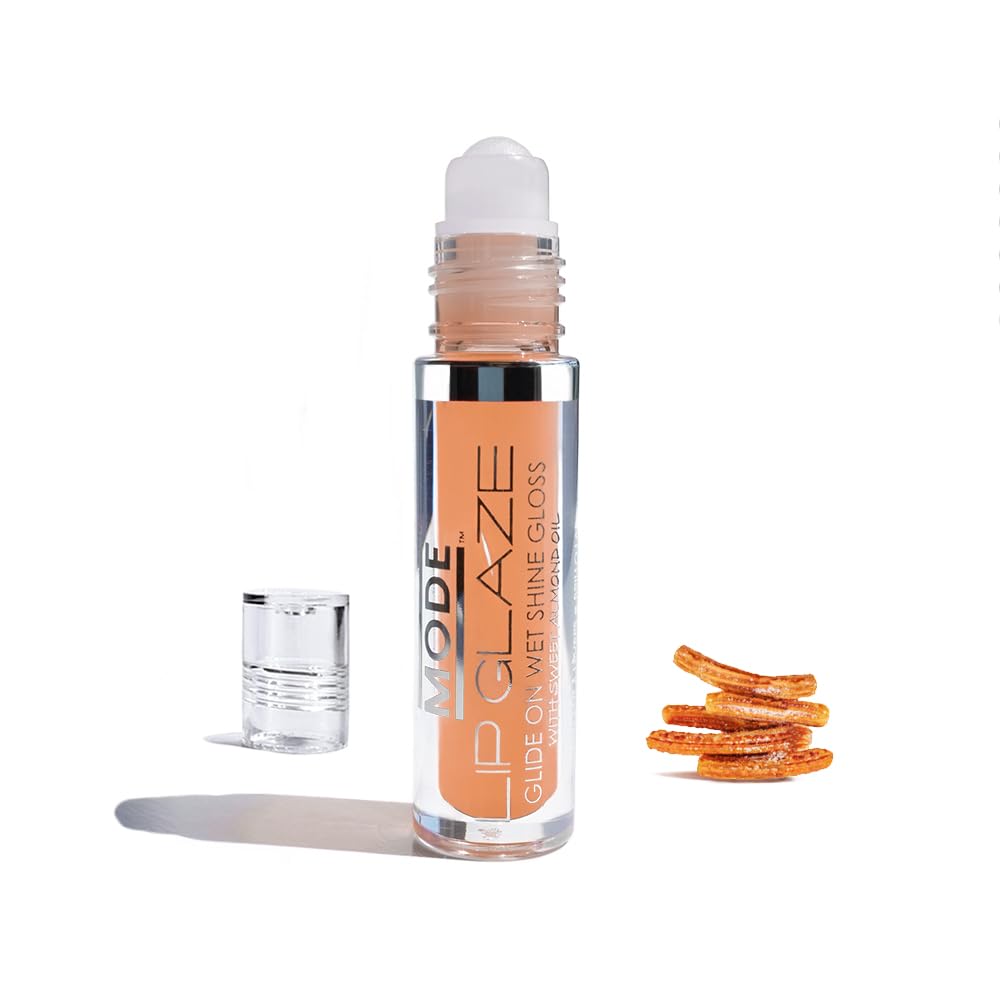 MODE Lip Glaze Cotton Candy Flavored Lip Gloss, Hydrating Sheer Wet Shine, Skincare Fruit Oils