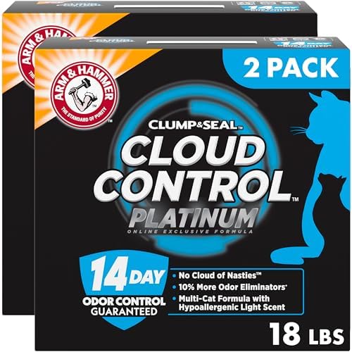 ARM & HAMMER Slide Platinum Easy Clean-Up Clumping Cat Litter, 18 lbs