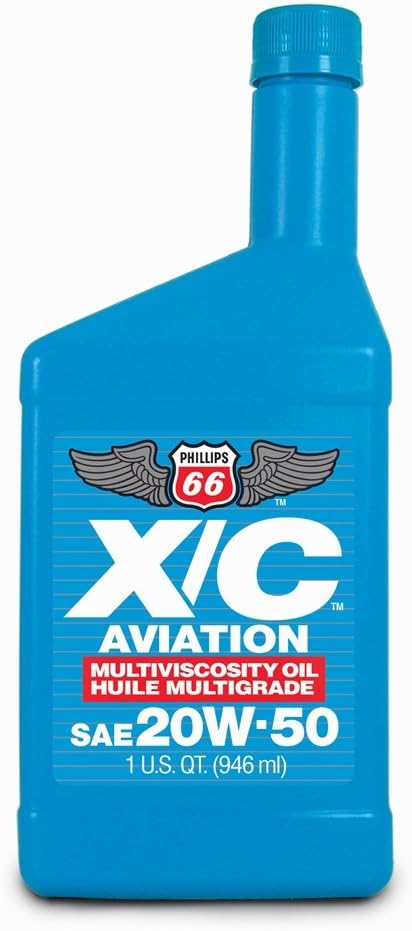 Phillips 66 X/C Aviation Oil 20w-50 Engine Oil - 1 Quart Bottle