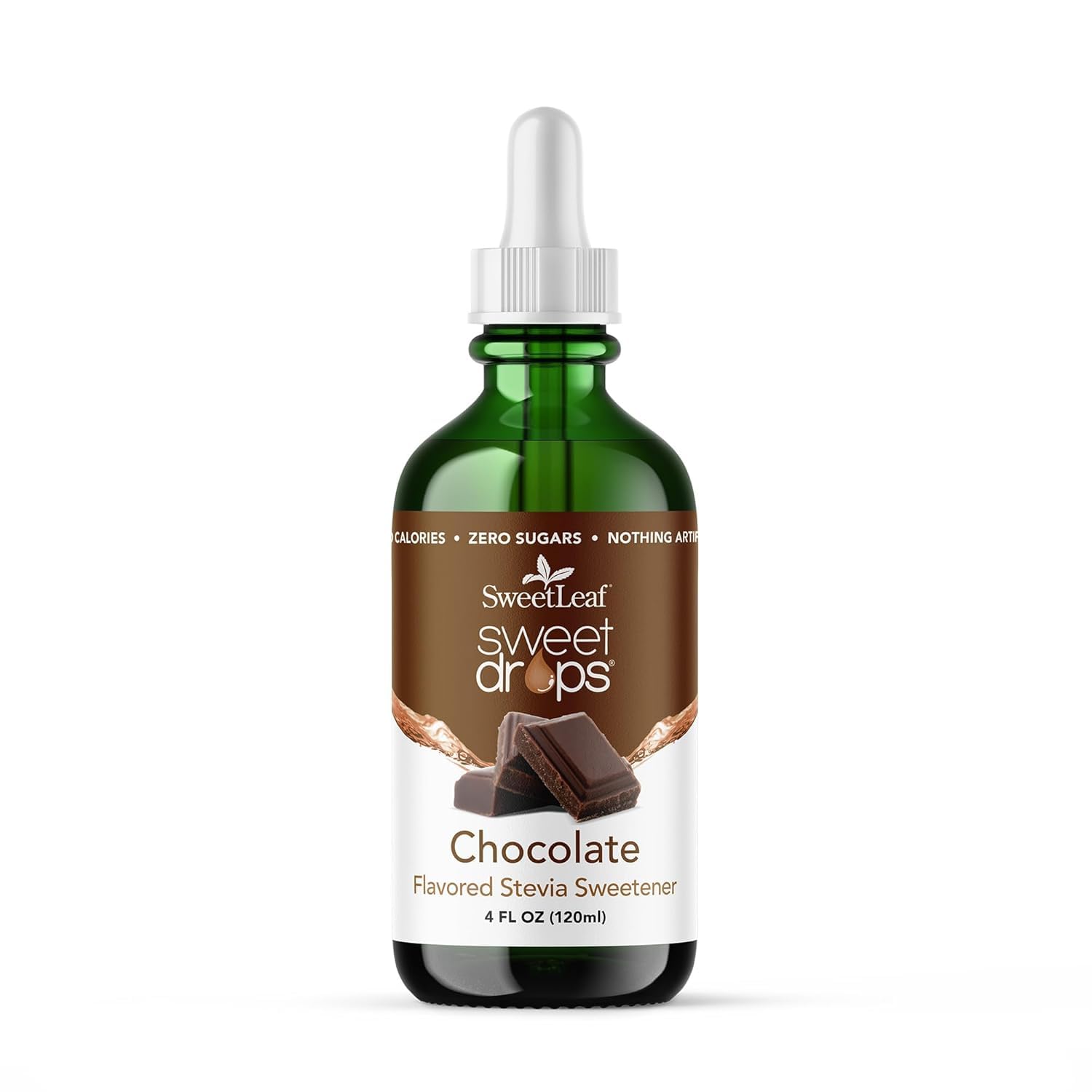 SweetLeaf Stevia Drops Liquid Sweetener, SteviaClear - 4 Fl Oz, Pack of 2 | Unflavored Sweet Drops, Organic Stevia Leaf Extract, Zero Calorie, No Erythritol, Sugar Substitute, With Dropper