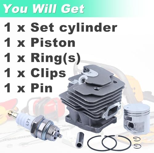 Adefol 47MM Nikasil Cylinder Piston Kit for Stihl MS362 MS362C Chainsaw