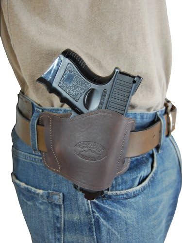 New Barsony Quick Slide Gun OWB Brown Leather Holster for Compact 9mm 40 45 Pistols