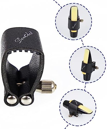 Tenor Saxophone Sax Ligature Fastener, Leather Ligature for Tenor Saxophone