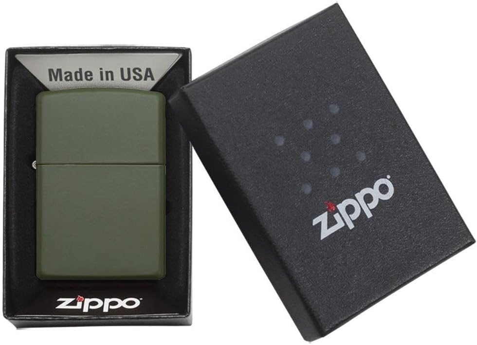 Zippo Lighter – Personalized Custom Message Engraved Windproof Classic Pocket Lighter Black Matte