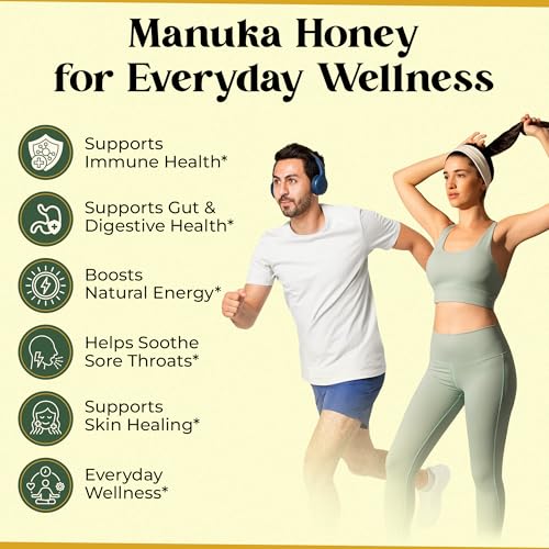 Center of Paradise Raw Manuka Honey Certified UMF 15+ | MGO 515+ (250g / 8.8oz) Glass Jar - Pure & Natural New Zealand Honey for Daily Immune