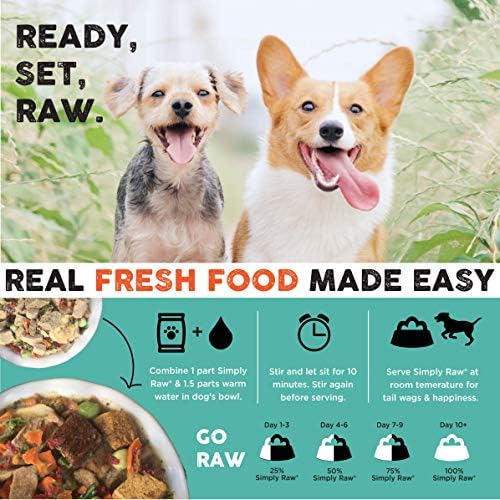 Nature's Diet Simply Raw Freeze-Dried Whole Food Meal - Makes 18 Lbs Fresh Food with Muscle, Organ, Bone Broth, Whole Egg, Superfoods