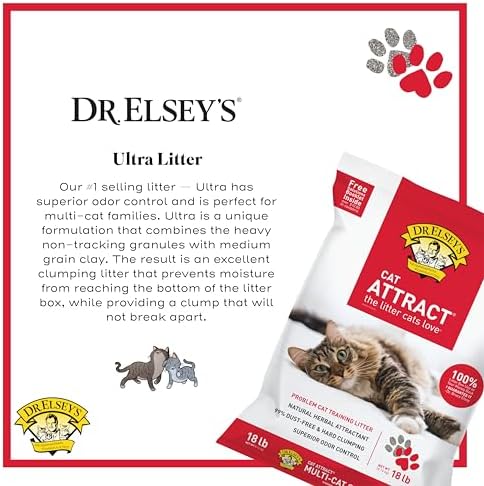 Dr. Elsey's Cat Attract Clumping Clay Cat Litter 40 lb. Bag