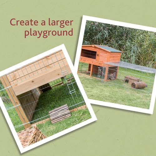 Trixie Rabbit Cage - 34 cu. ft., Outdoor Pen Extends Rabbit Hutch and Chicken Coops, Ideal for Small Animals, Bunny, Guinea Pigs, Chickens