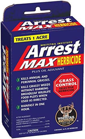 Whitetail Institute Arrest Max Selective Grass Control Herbicide Specifically Developed for Deer Food Plots, 1 Pint