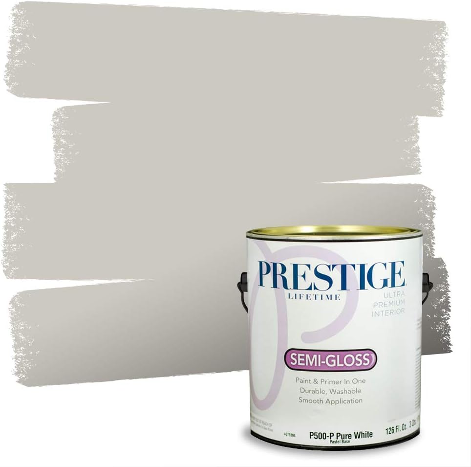 PRESTIGE Paints Exterior Paint and Primer In One, 1-Gallon, Satin, Comparable Match of Sherwin Williams* Black Magic*