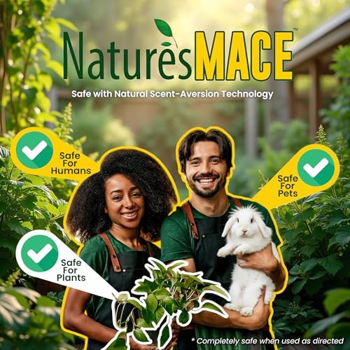 Nature's MACE Rabbit Mace Rabbit Repellent Spray & Concentrate Kit | Outdoor Rabbit Repellent, Covers 29,400 Sq Ft, Mint Scent, Safe Around Pets, People & Plants.