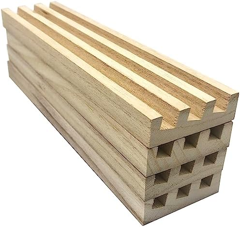 Yuanhe Wooden Domino Racks Set of 8, Domino Trays Holders Organizer for Classic Board Games, Dominoes Accessories