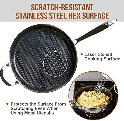 Copper Chef Titan Fry, 9.5 inch with 8 inch Pan, stainless-steel