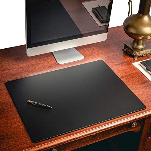 Dacasso Classic Leatherette Mat Desk pad, 24 x 19, Black (P1027)