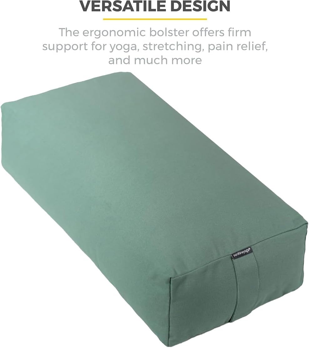 Firm Large Yoga Bolster, 24x12x6in