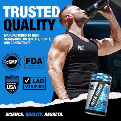 BPI Sports Nite burn – Nighttime Fat Burner & Sleep Support – Keto-Friendly – Weight Loss, Burn Fat, Relaxation
