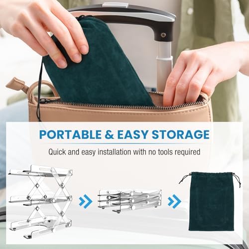 SDSNTE Countertop Caddy–3-Tier Collapsible Storage Organizer Compatible with Navage Nasal Irrigation System