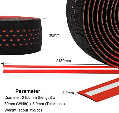 Tvoip 2 Rolls Soft Road Bike Bicycle Handlebar Cork EVA PU Bar Tape Professional Cycling Damping Anti-Vibration Wrap