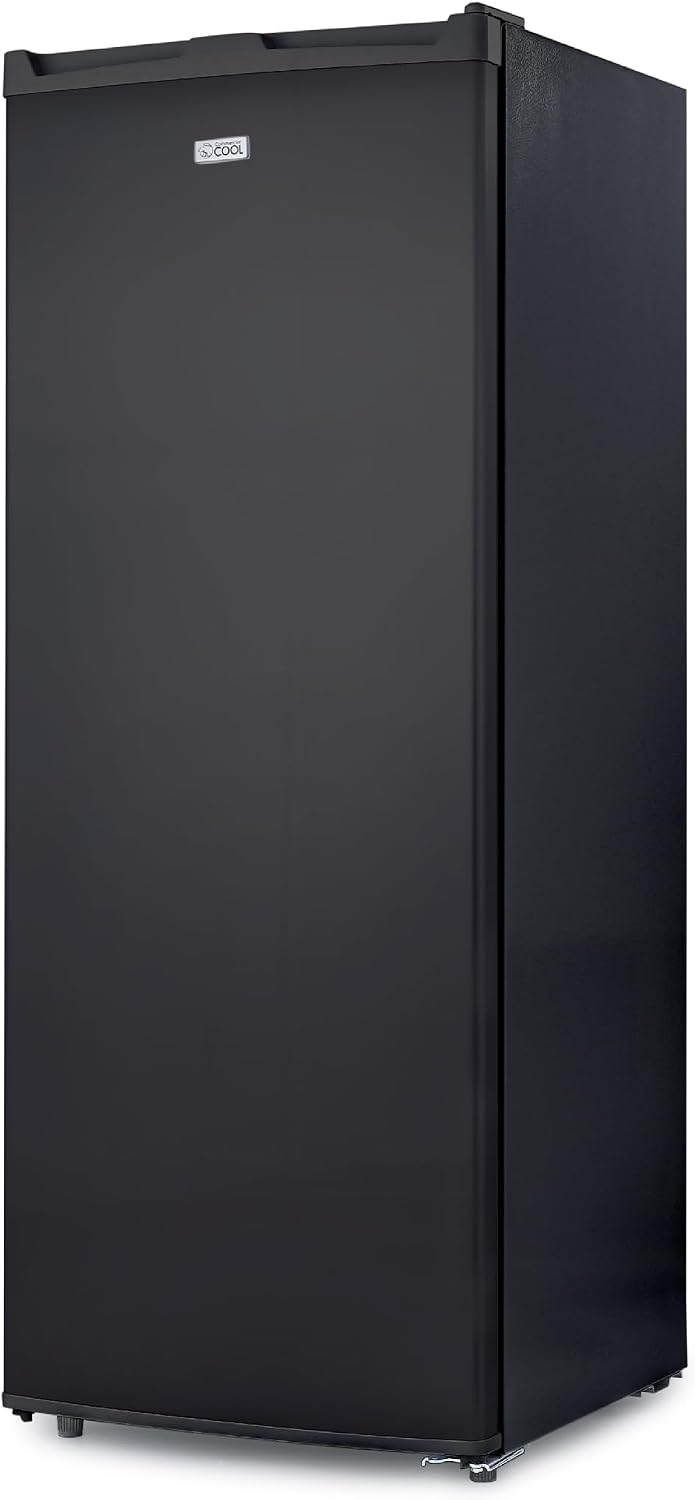 Commercial Cool Upright Freezer, Stand Up Freezer 5 Cu Ft with Reversible Door, White