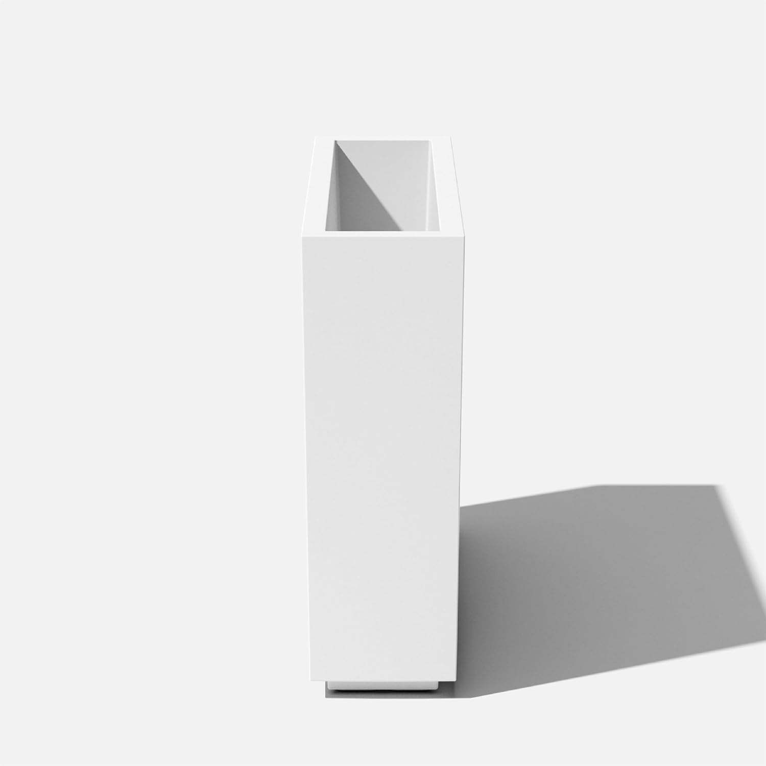 Veradek Span Plastic Box Series Planter - Tall Rectangular, White, All-Weather Resistant, Removable Insert Bucket, Modern Design, Indoor/Outdoor Use | Made From Durable Plastic Featuring a Removable Insert Bucket. Modern Porch/Patio Décor for Plants and…