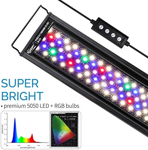 hygger Advanced LED Aquarium Light with Timer, 24/7 Lighting Cycle & DIY Mode, Full Spectrum Fish Tank Light for 18-24 in Freshwater Planted Tank