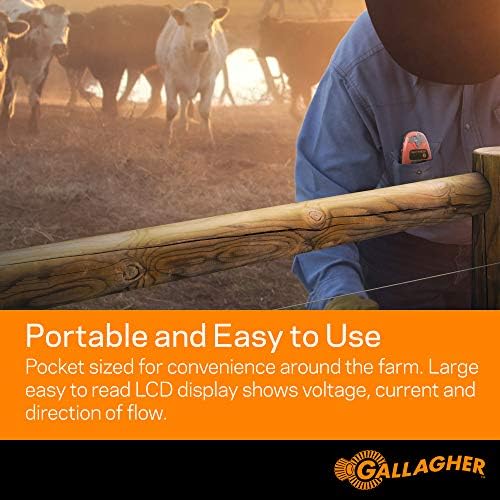 Gallagher Smartfix Fence Volt & Current Meter | Fault Finder for Electric Fencing | Digital Display with Directional Arrows | Measures Voltage