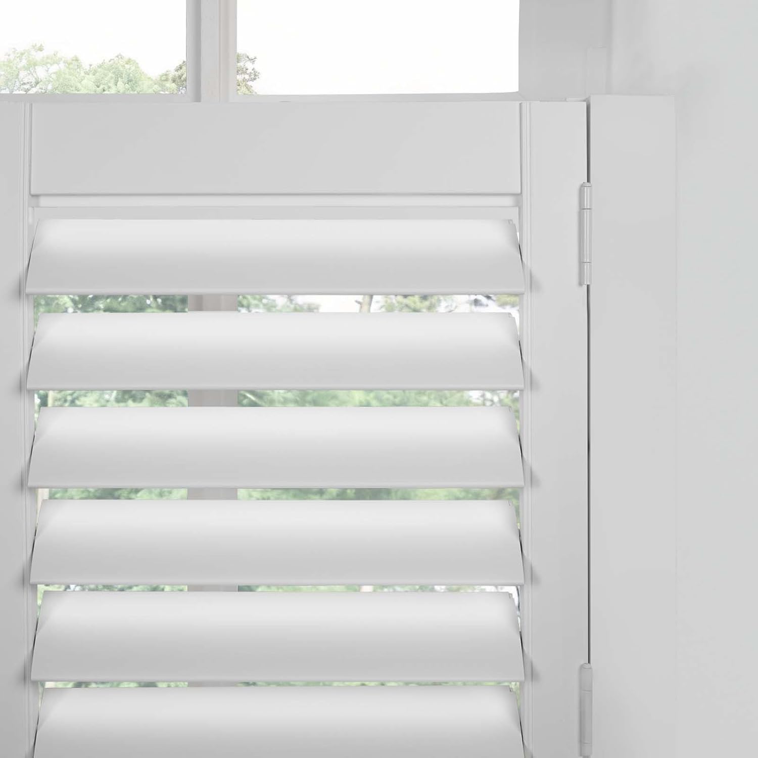 TWOPAGES Cafe Plantation Shutters for Interior Window, Custom Wood Blinds | Made to Oder, Wood Blinds, Adjustable Louvers, Cafe Half Window Design