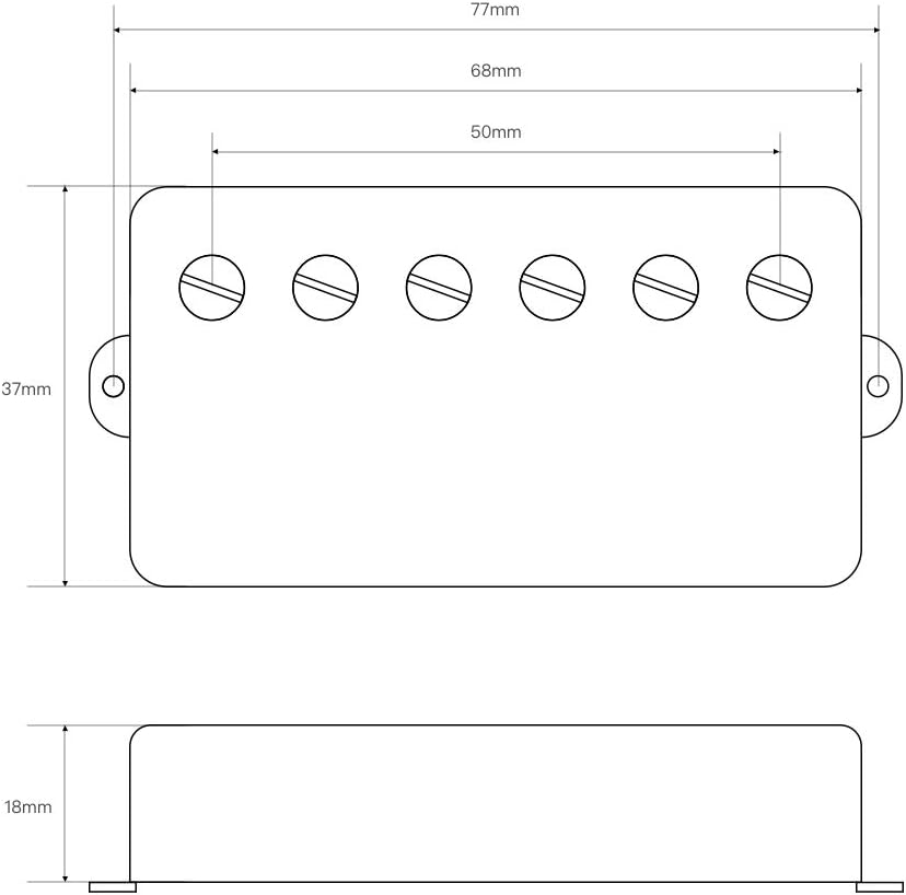 FLEOR Alnico5 Guitar Humbucker Pickup Set Chrome Bridge & Neck Pickups Compatible with LP style Guitar Part