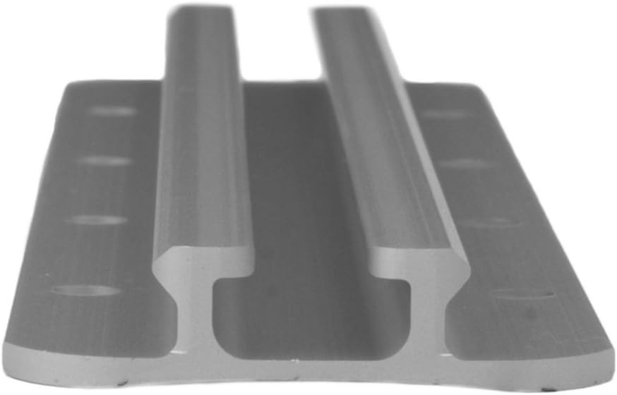 YakAttack GT175 Generation II GearTrac - Size Options | Heavy-Duty Silver Kayak Surface Mount Track | Accessory Mounting | Topside Installation | Compatible with 1/2" Wide Track Hardware