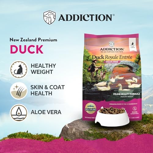 Addiction Viva La Venison Grain-Free Dry Cat Food - with Premium Venison to Support Muscle Development & Maintenance - High-Protein Recipe with Chicken & Low Carb - Made in New Zealand - 4lbs