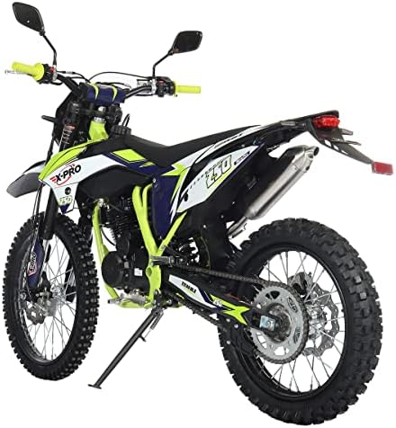 X-PRO Titan DLX 250cc Gas Dirt Bike Pit Bike Adult Bike,Big 21"/18" Wheels, Zongshen Engine! (Green)