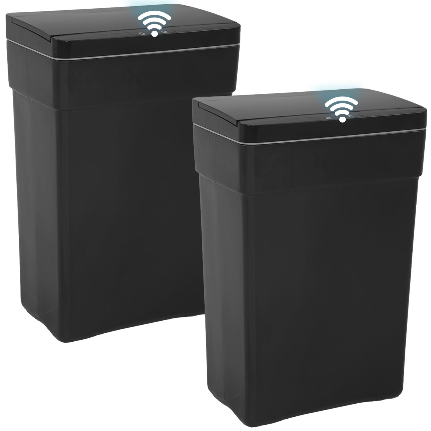 BestOffice 13 Gallon Trash Can Automatic Kitchen Trash Can Touch Free High-Capacity Garbage Can with Lid for Bedroom Bathroom Home Office 50 Liter