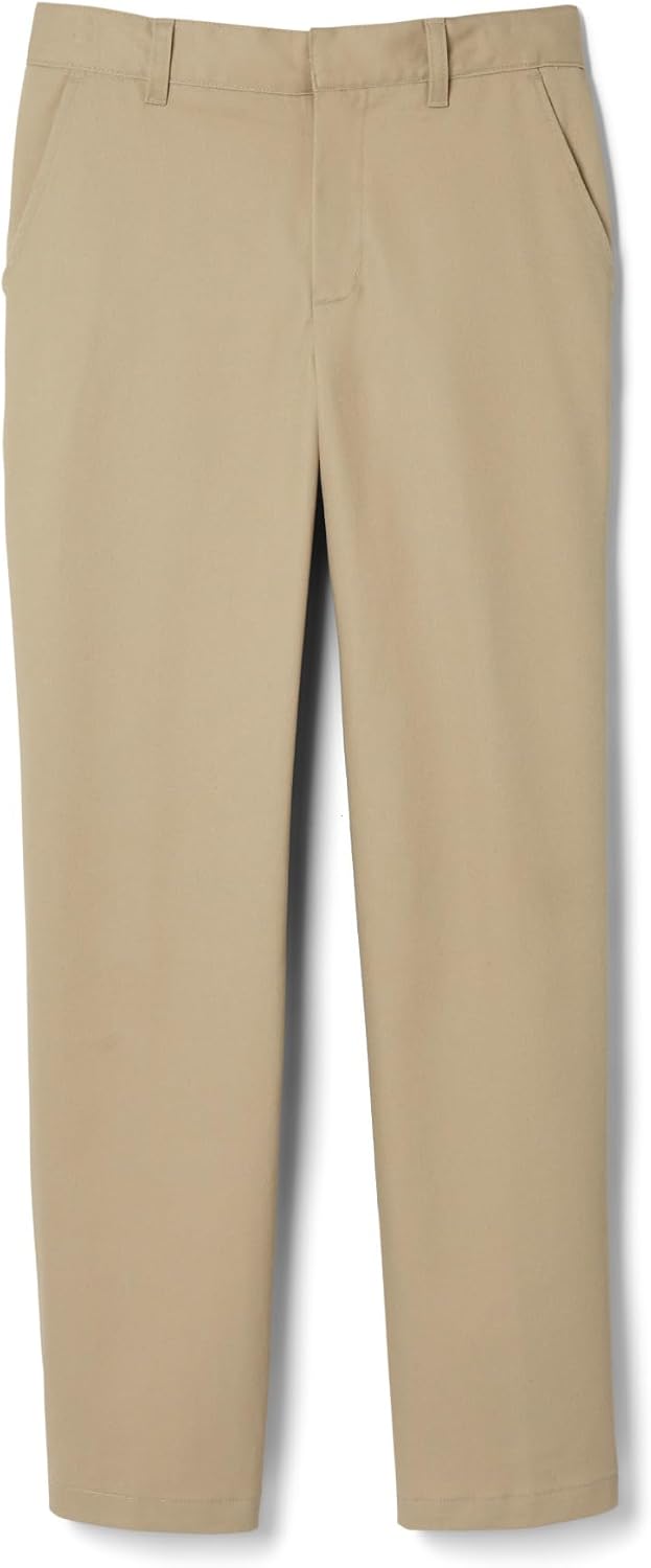 French Toast Boys' Adjustable Waist Relaxed Fit Twill Pant | school uniform pants, no need to iron, double knees for durability, typically fit boys ages 2-14