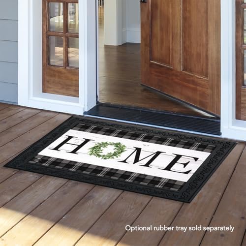 Briarwood Lane Doormat 30x18 Indoor Outdoor Farmhouse Wreath Spring for Spring Doormat