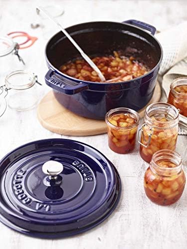 Staub Cast Iron 5.5-qt Round Cocotte - Dark Blue, Made in France