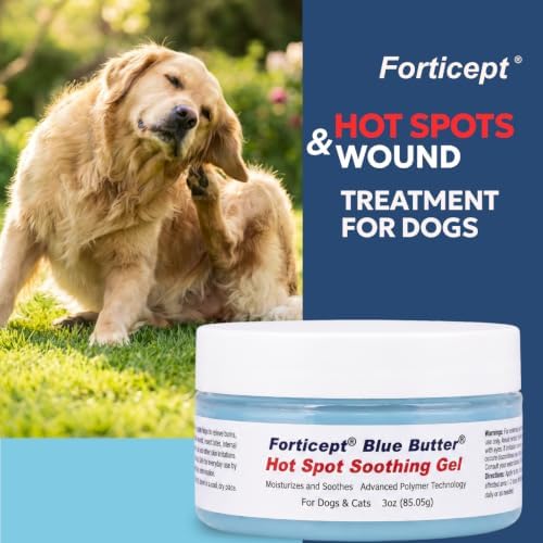 Blue Butter – Hot Spot Treatment for Dogs Cats | Dog Cat Wound Care | Skin Yeast Infections, Ringworm, Cuts, Rashes, First Aid Veterinary Strength Anti Itch Cream 4oz